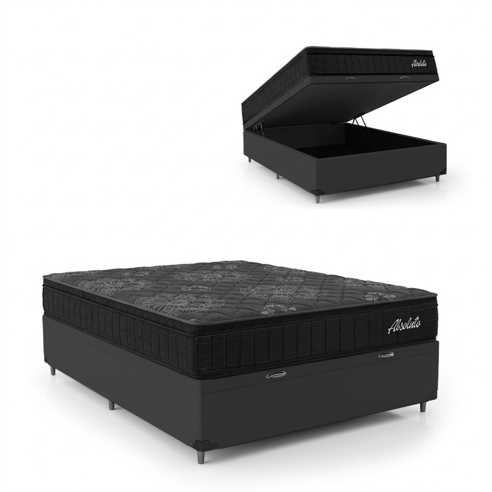Cama Box Baú Colchão Casal Molas Ensacad ...